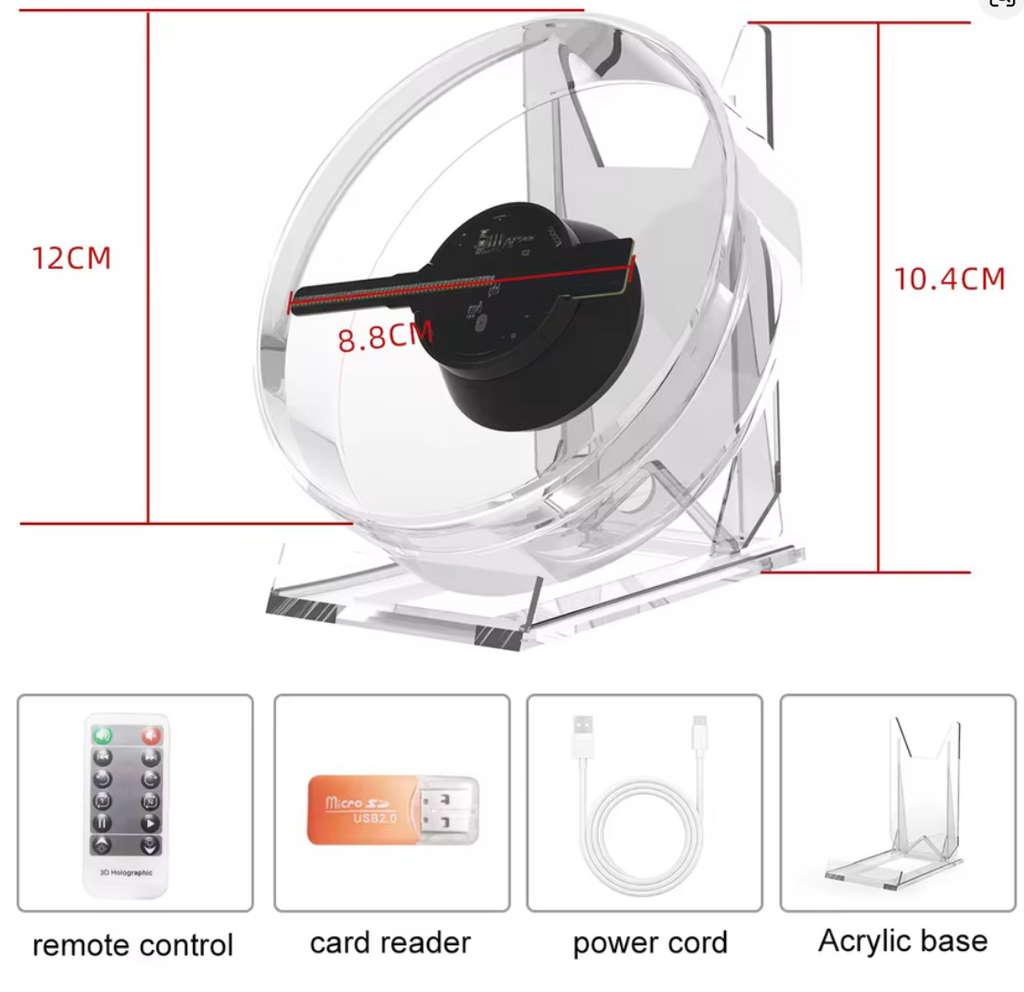 Personal Hologram Displayer (Clear)